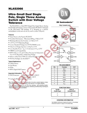 NLAS2066UST3G datasheet  